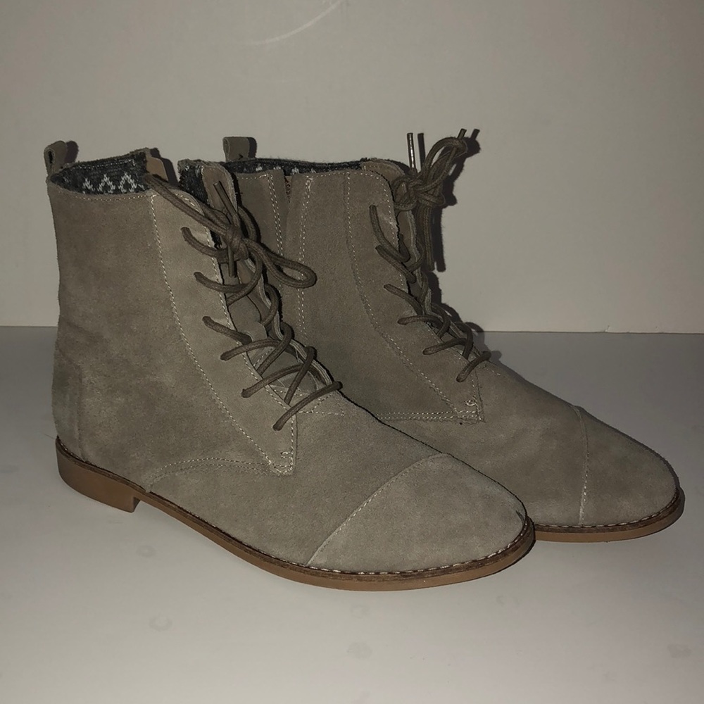 TOMS Alpa Taupe Suede Boot